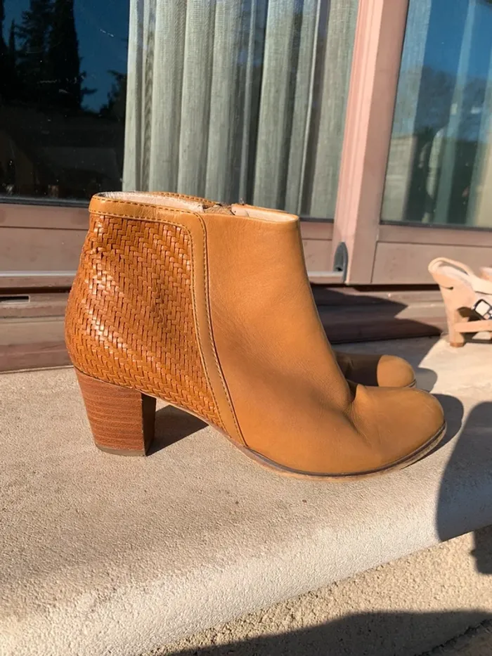Bottines cuir marron taille 37 - photo numéro 12