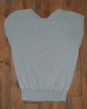 Pull sans manches turquoise