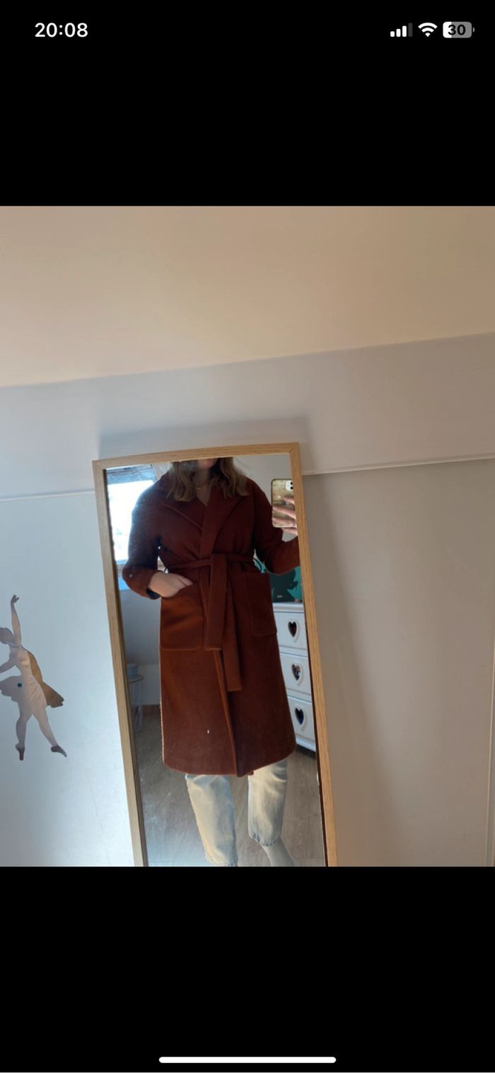 Long manteau marron - photo numéro 2