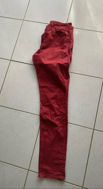 Pantalon droit bordeaux