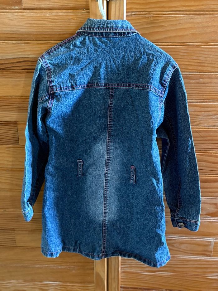 Veste en jean, avec poches, trous pour ceinture - Taille 6/8 ans - photo numéro 5