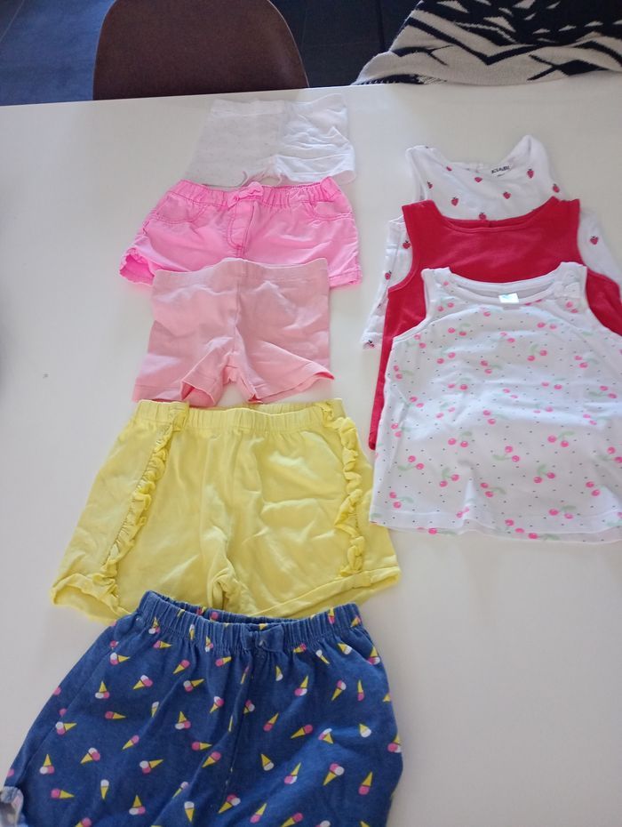 Lot 9 mois bébé fille printemps / été - photo numéro 1