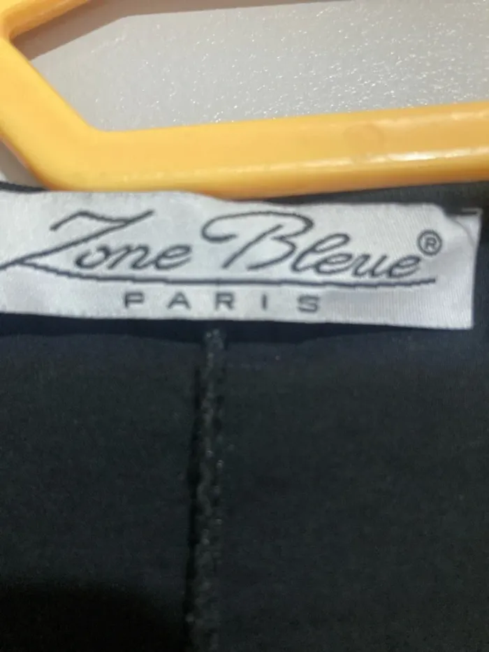 Petite robe noire Taille 1, Col Claudine Froncé, Zip Visible, Poches, Effet Bouffant - photo numéro 7