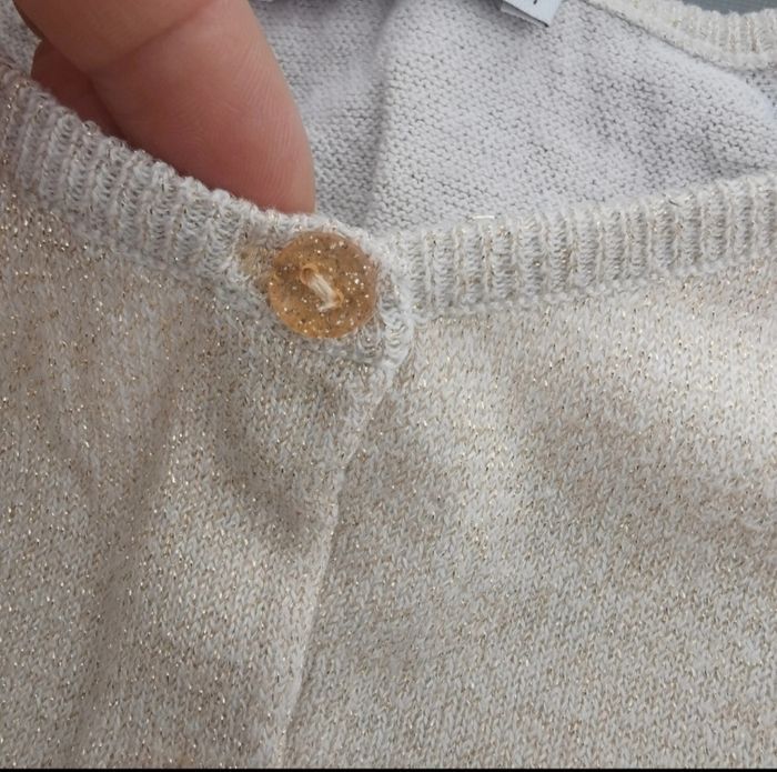 Gilet creme beige pailleté 8 ans fille Fashion Private Company - photo numéro 4