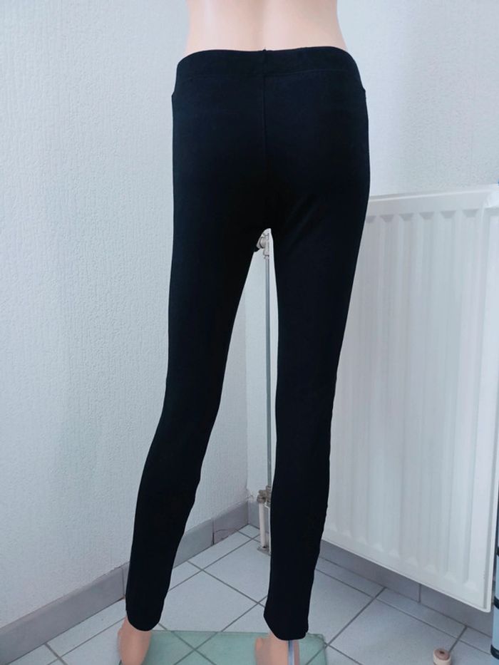 Legging noir avec bandes simili cuir S/M B*50 - photo numéro 4