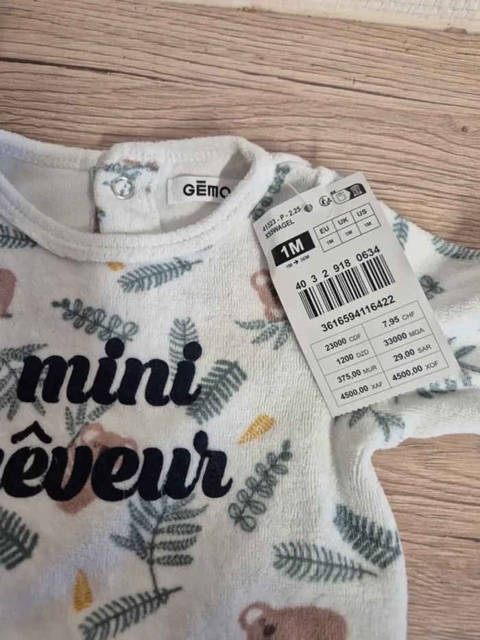 Pyjama gemo 1 mois - photo numéro 2