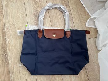 Sac Longchamp bleu modèle Le pliage 