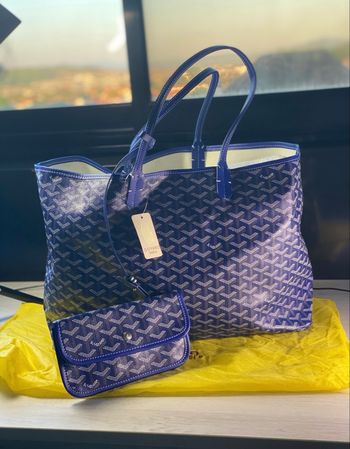 Sac Goyard Saint Louis bleu grand