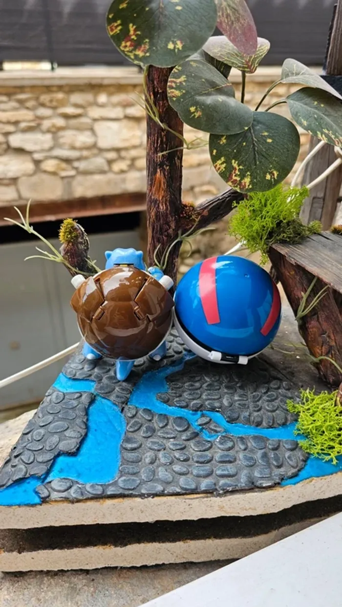 Super figurine Pokemon pliable en boule tortank avec ca super ball - photo numéro 5