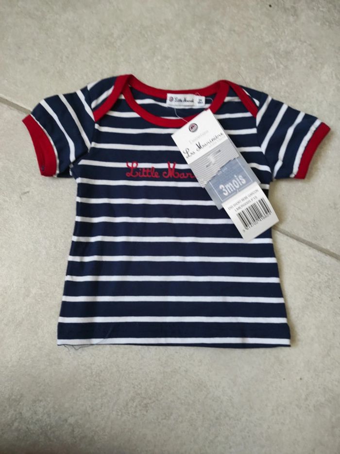 Tee shirt marinière little Marcel neuf 3 mois