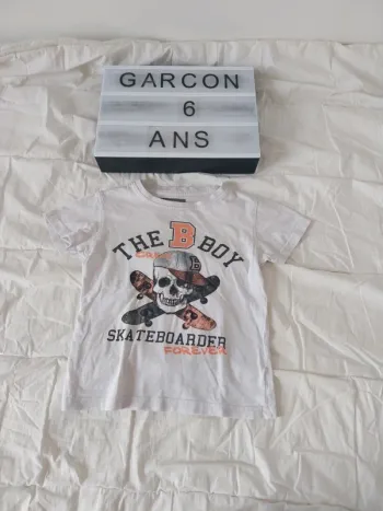 Tee-shirt manche courte garçon 6 ans In extenso