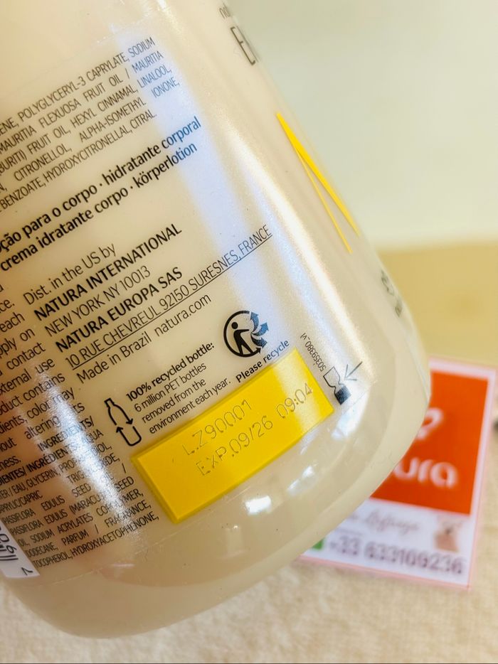 Hydratant Crème corps Natura Ekos Maracuya 400ml - photo numéro 3