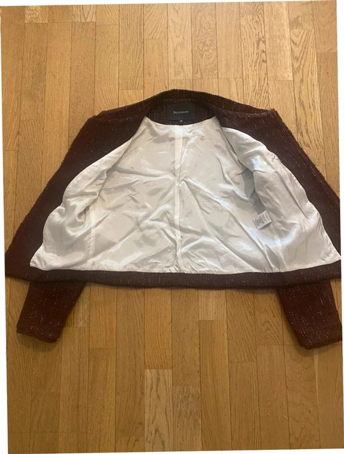 Veste courte bordeaux Berenice taille 38 - photo numéro 4