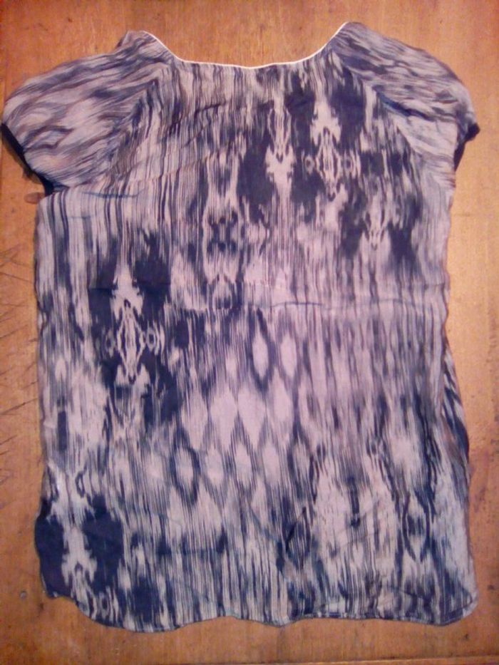 Chemisier blouse noire grise Chattawak 38 - photo numéro 2