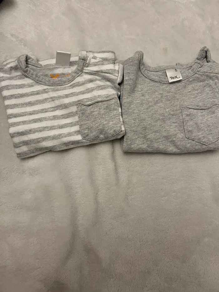 Lot 2 teeshirt tex 6 mois