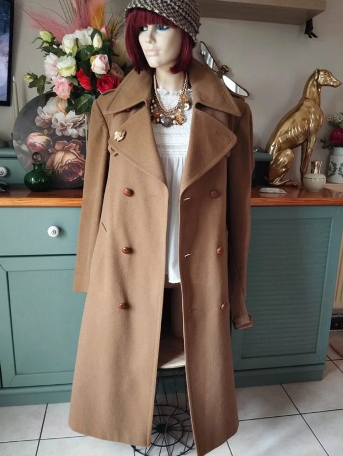 🌷Manteau Beige Vintage Pure Laine Tyrol Autrichien Steinblok T42/44🌷 - photo numéro 6
