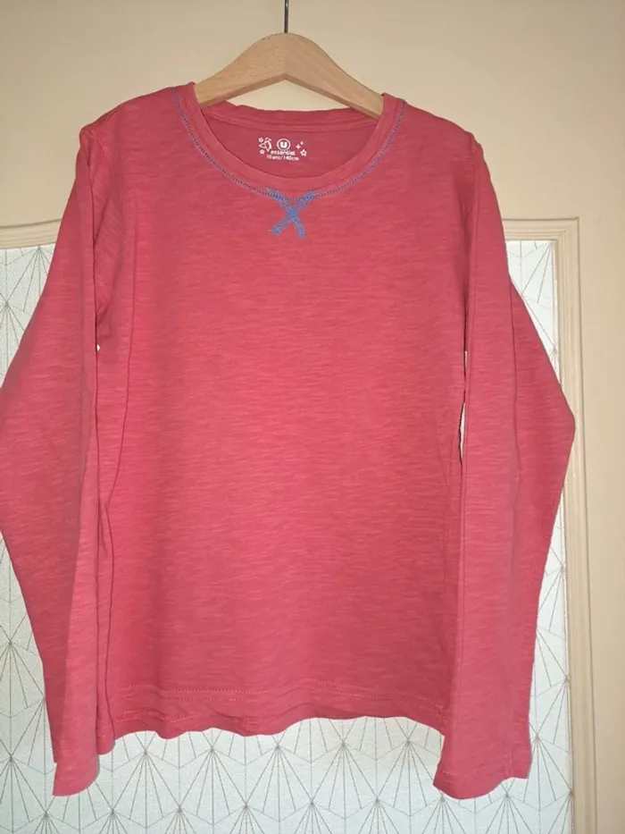 DON sur demande T-shirt rouge ML garçon U essentiel 10 ans 2 minis accrocs - photo numéro 2