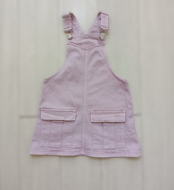 Robe salopette rose. Jean. Lefties. Coton. Elasthanne. Taille 5 / 6 ans. 118 cm