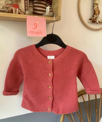 Gilet fille en coton corail  TAO
