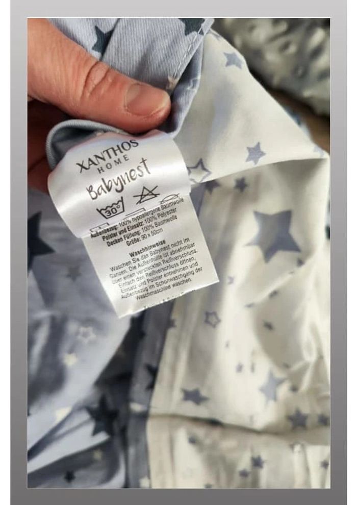 Lot de 5 éléments bleu et gris avec étoile 100x60x15 cm babynest Xanthos home - photo numéro 8