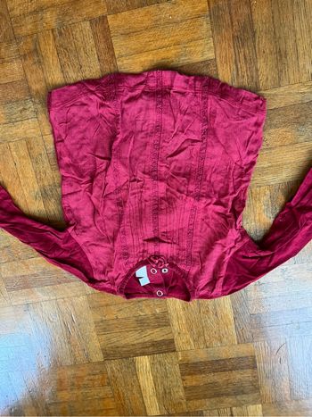 Chemise rouge bordeaux 24 mois