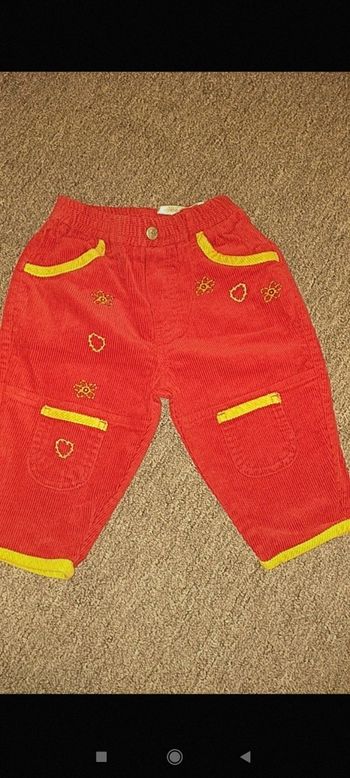 Pantalon taille élastique velours