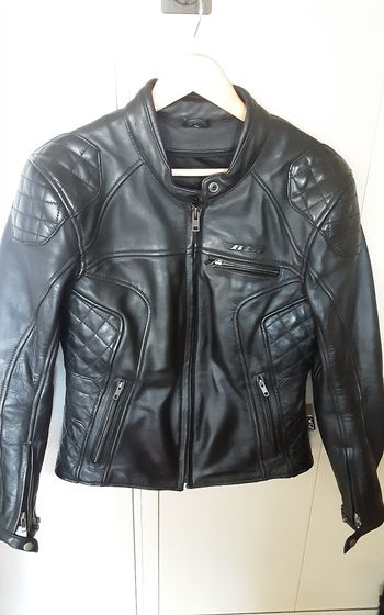 Blouson moto cuir femme T38