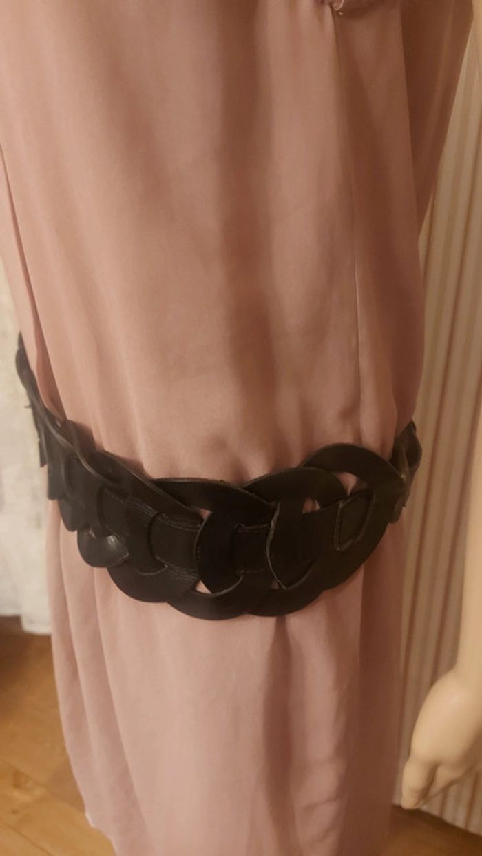 Ceinture noir en cuir réglable de 90 à 95 - photo numéro 3