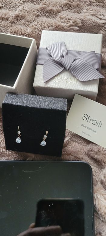 Boucles d'oreilles en or jaune 9 carats stroili 