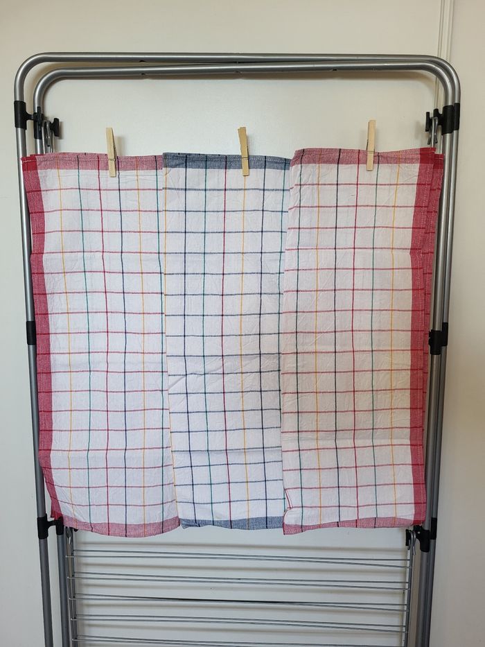 3 torchons quadrillages Becquet