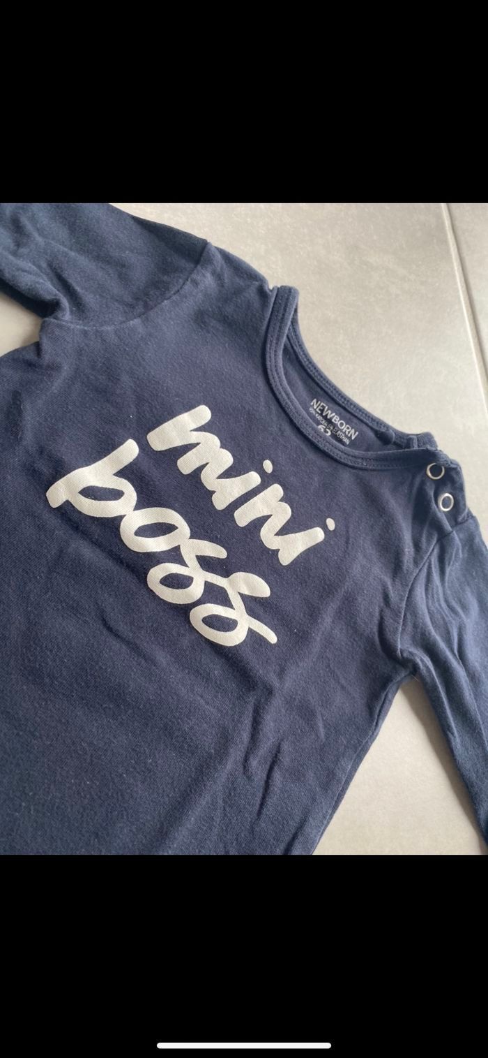 Tee shirt manches longues Mini Boss 6 mois - photo numéro 5