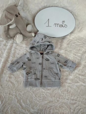 Veste Gilet avec capuche Garçon 1 mois Kiabi