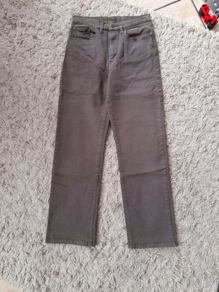 Pantalon jeans marron T36 Scottage