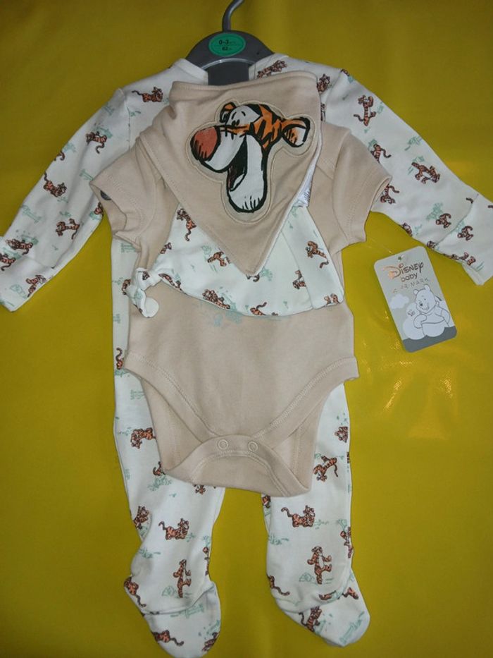 Ensemble 4 pièces garçon en coton disney winnie l'ourson 3 mois