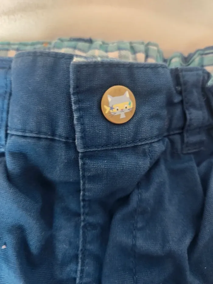 Adorable lot bébé garçon 6 mois salopette pantalon et haut bleus Sergent Major automne hiver - photo numéro 9