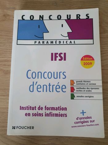 Livre concours d'entrée en ifsi