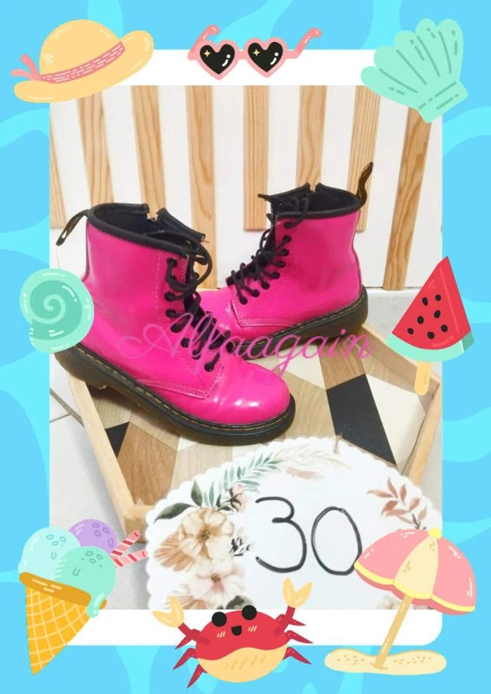 Bottines roses dr Martens 30
