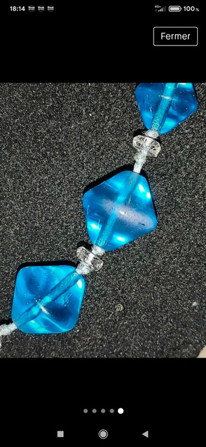 Collier perles de verre - photo numéro 5