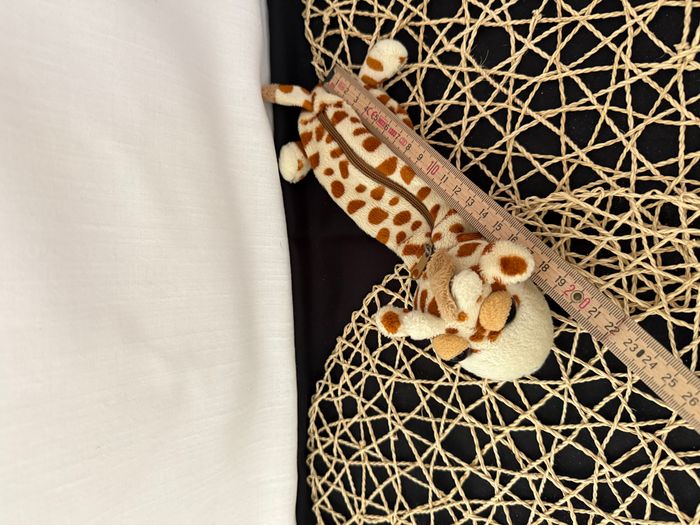 DOUDOU PELUCHE TROUSSE GIRAFE ECRU - photo numéro 4