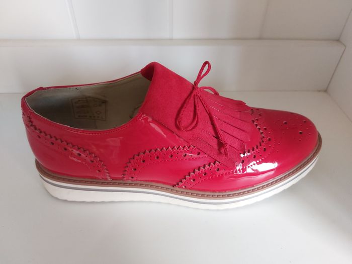 Chaussures mocassins My B rouge verni pointure 38,5 - photo numéro 5