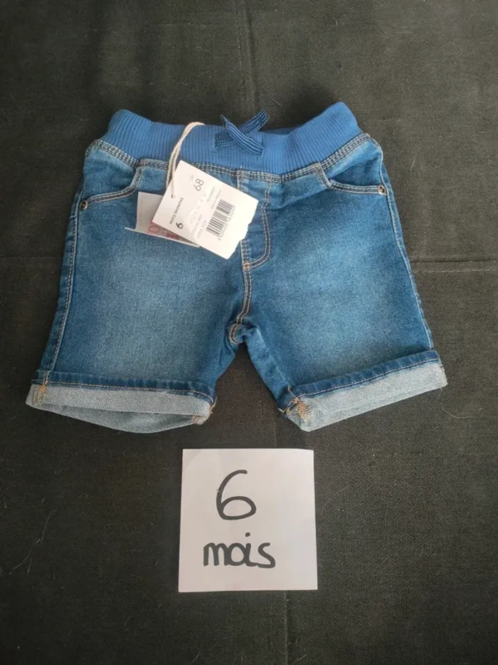 Short en jeans garçon 6 mois dpam