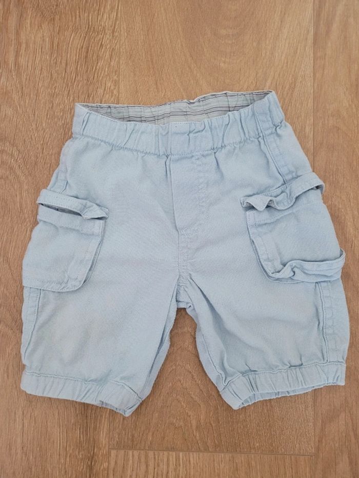 Short bleu ciel bébé DPAM 6 mois
