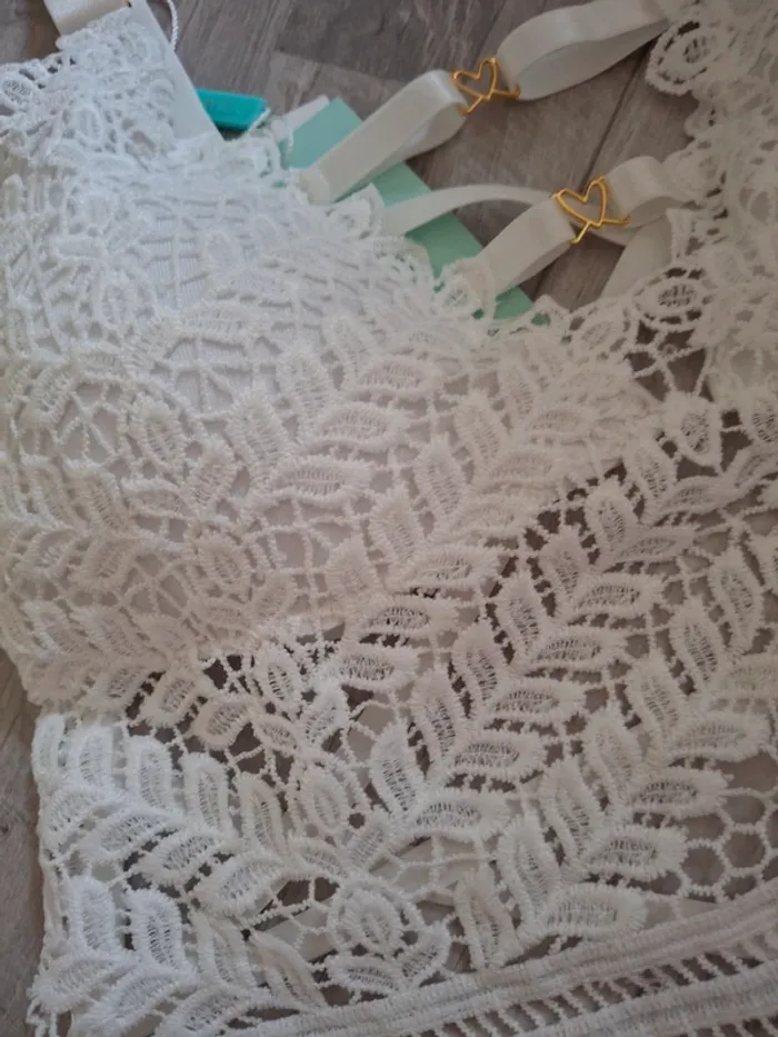 Bralette croc top bretelles croisé au dos - photo numéro 3
