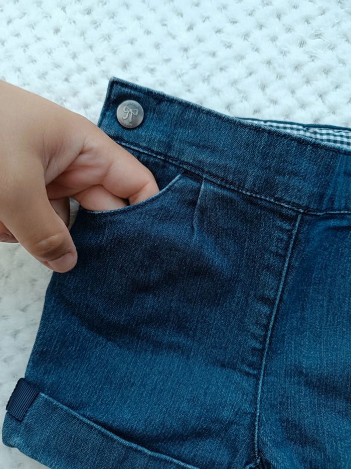 🔸 Short Jean Jacadi Stretch Fille 6 Mois🔸 - photo numéro 6