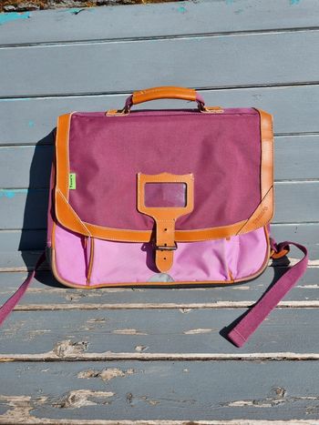 Cartable tann s rose fushia
