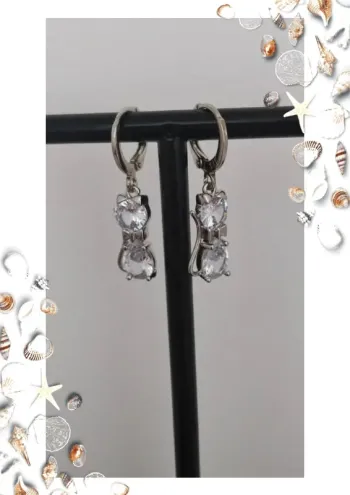 Boucles d'oreilles pendantes chat