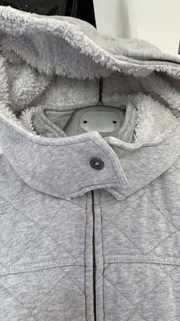 Gilet doublé « maille peluche » avec capuche - photo numéro 3