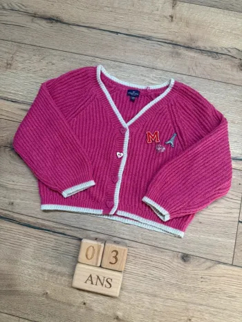 Joli gilet maille fille Sergent major 2/3 ans thème Paris