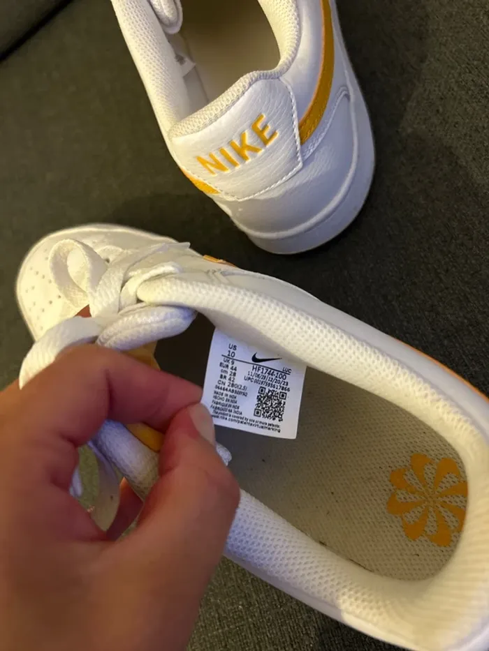 Basket homme, sneakers homme, Nike blanche et orange taille 44 - photo numéro 3