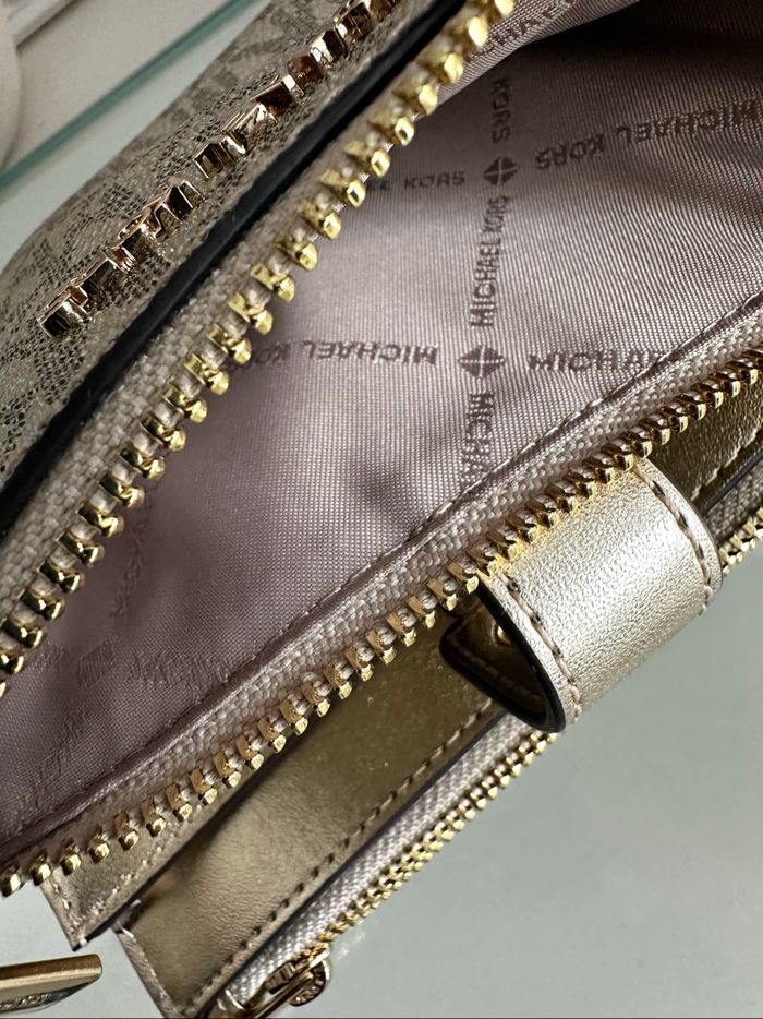 Portefeuille Michael Kors métallisé doré - photo numéro 6